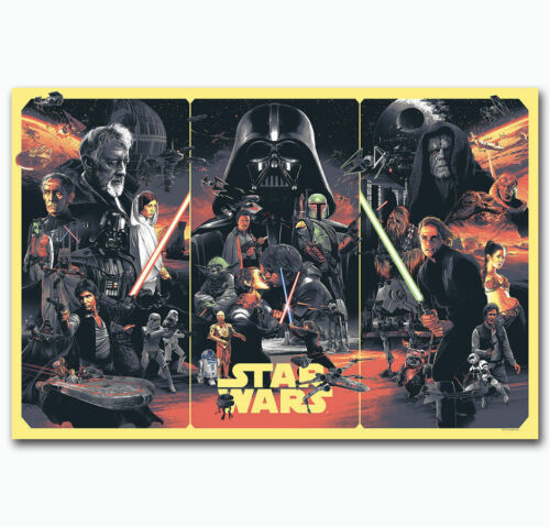 W836 Star Wars Movie The Empire Strikes Back Darth Vader Film Poster Silk Art