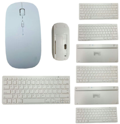 2.4GHz Wireless Keyboard Mouse Combo Set White Laptop Desktop Apple Mac