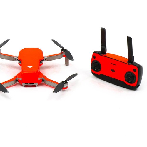 Neon Fluoro Orange Drone Skin Wrap Stickers Decal Sticker DJI Mavic Mini