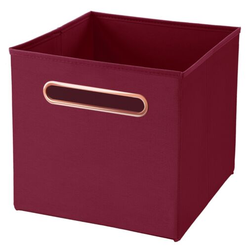 4er Set Rosegold Griff Faltbox 32,5 x 32,5 cm Aufbewahrungsbox Spielzeugkiste 