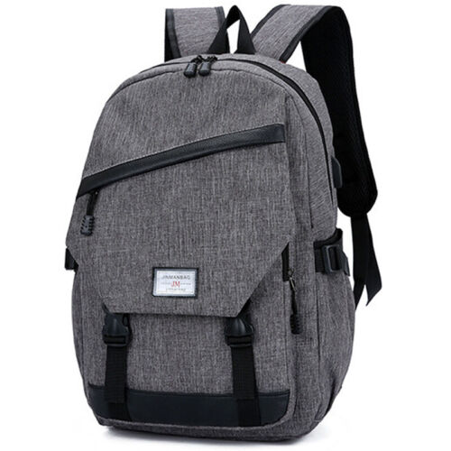 Men Women Travel Backpack USB Charging Rucksack Laptop Large Shoulder School Bag 