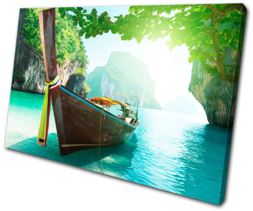 Landscapes Andaman sea Thailand  SINGLE CANVAS WALL ART Picture Print VA