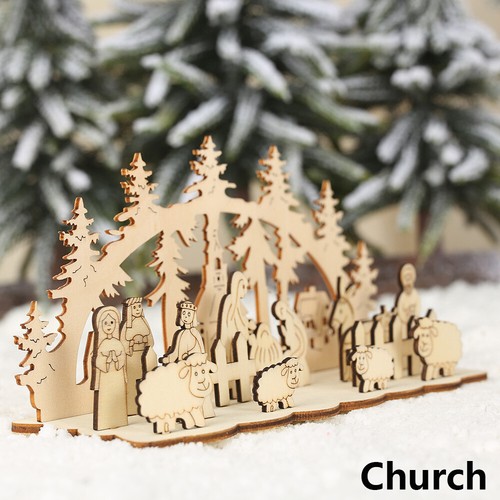 Snowman Home Adornments Wooden Craft Christmas Decorations Desktop Ornaments
