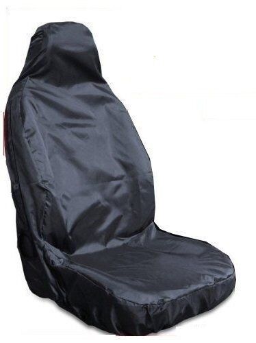 VW Passat Estate-Heavy Duty Impermeable Asiento Individual Cubierta Protector Negro