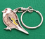 Goldfinch Bird KeyRing Hand Crafted Pewter Key Ring in pouch Gift