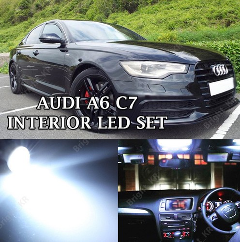 AUDI A6 C7 2012 ERROR FREE WHITE INTERIOR COMPLETE LED BULBS UPGRADE LIGHT SET