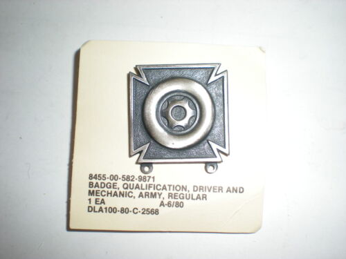 OXIDIZED US ARMY DRIVER QUAL BADGE WITHOUT BAR