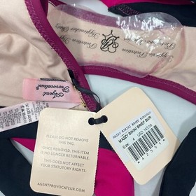 Agent Provocateur Mazzy Burgundy Black Bikini Set 5/4 NWT $335