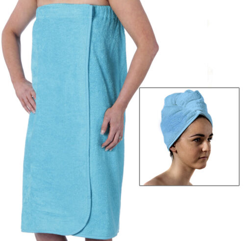 Swimming Wrap TowelsRus Women/'s Sarong /& Hair Turban Set in a choice of colours