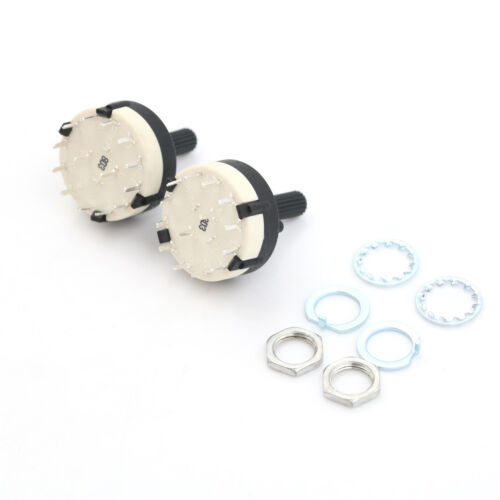 2pcs RS26 2 Pole Position 6 Selectable Band Rotary Channel Selector Switch xG