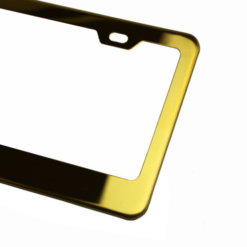 Details about  / Gold Chrome License Plate Frame PHANTOM Laser Etched Metal Screw Cap