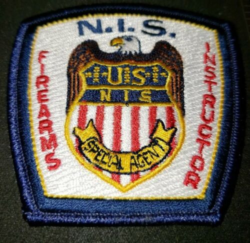 NIS FIREARMS INSTRUCTOR NCIS NIA AGENT POLICE PATCH NAVAL INVESTIGATIVE SERVICE