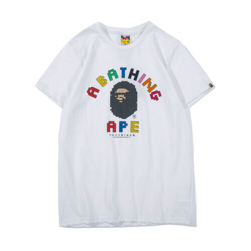 2019 New BAPE A Bathing Ape Monkey Head Round Collar Short Sleeve Cotton T-shirt