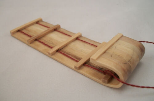 sled T8571 dollhouse miniature furniture 1//12 scale Toboggan bent wood