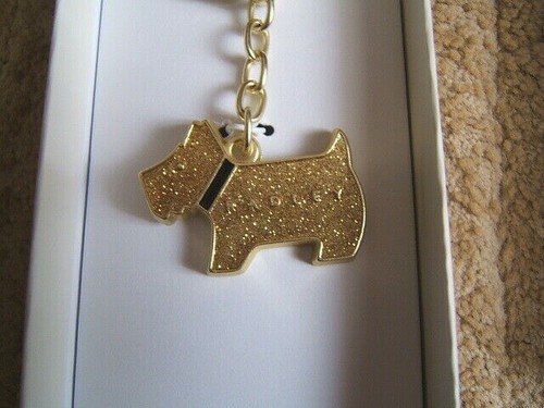 Radley paillettes d/'or Porte-clés BNWT