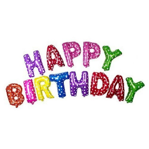 Letter Balloons Set Happy Birthday Foil Balloon Kids Party Birthday Décor16 Inch