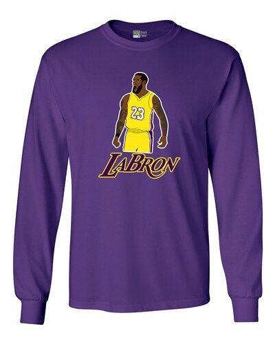 Long Sleeve Adult T-Shirt Labron The Look Lebron 23 Los Angeles Basketball DT