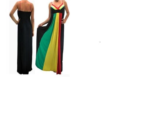 Cultural Afro American Dress-Red Gold and Green. 