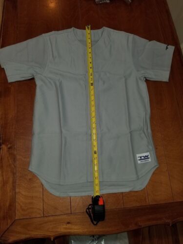 Heavier Material-NOT A TSHIRT Gray Baseball TEAM Jersey Uniform Highest quality