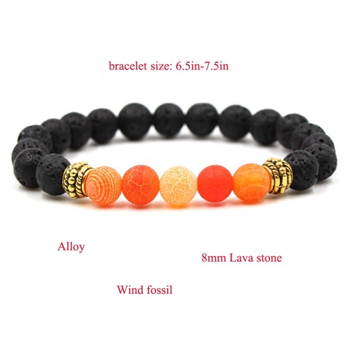 2019 Fashion Black Lava Stone Jewelry Beads Stretch Energy Yoga Gift Bracelets