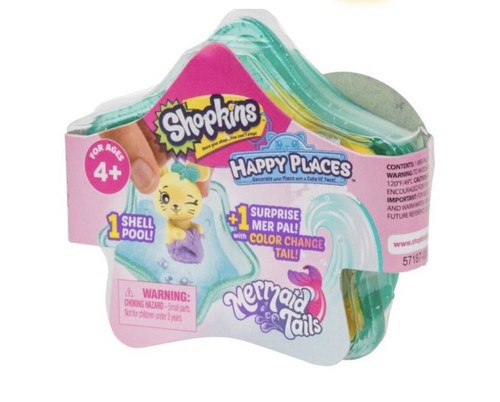 Different Shopkins Happy Places Mermaid Tails 1 Shell Pool+1 Surprise Mer Pal 3
