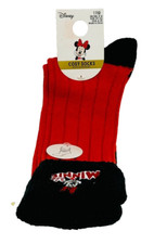 Disney Minnie Mouse Women of Cozy Winter Fleece 1 Pair Socks