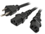 6FT NEMA 5-15 PC Power Y Splitter Cord For TV Monitor Printer PC Set Top Box