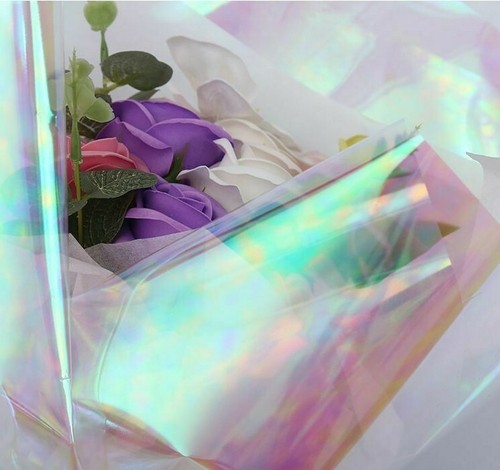 Flower Floral Wrapping Rainbow Cellophane Paper Candy Cake Cookie Gift Packaging