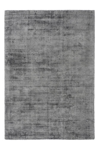 Flachflor  Viskose Handgewebt Teppich Kurzflorteppich Grau Anthrazit 120x170cm