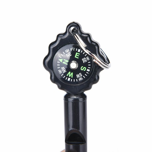 2 in1 Black Mini Survival Whistle Compass NEW FREE SHIPPING FROM USA D2