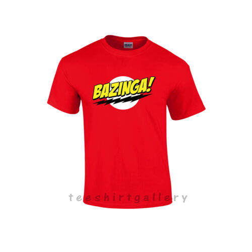 Bazinga T shirt neuf drôle NERD GEEK BIG BANG THEORY T-shirt 100/% coton