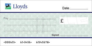 How to write lloyds cheque