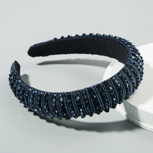 Details about   Headband Baroque Head Crown Women's Hairband Crystal Beaded Padded Embellished 