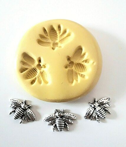 Pequeño abejas Molde de Silicona 14 mm pastel Decorar Sugarpaste arcilla polimérica Fimo PMC 