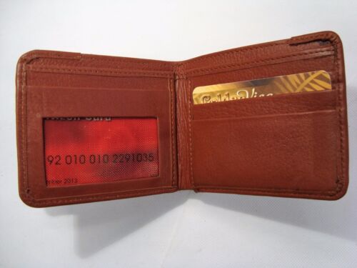 Gents Soft Leather Wallet with three Separate Paper Money Spaces and id flap TAN 