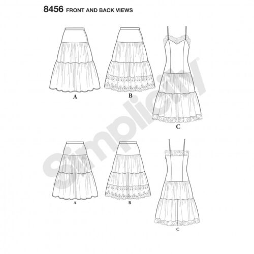 Patrón de costura simplicidad Damas 8456 1950s Estilo Vintage Petticoat /& SLI..
