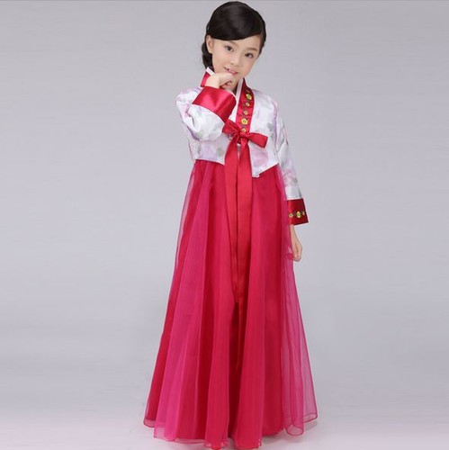New Classic Korean Traditional Hanbok Girls Dress Stage Costume Clothing