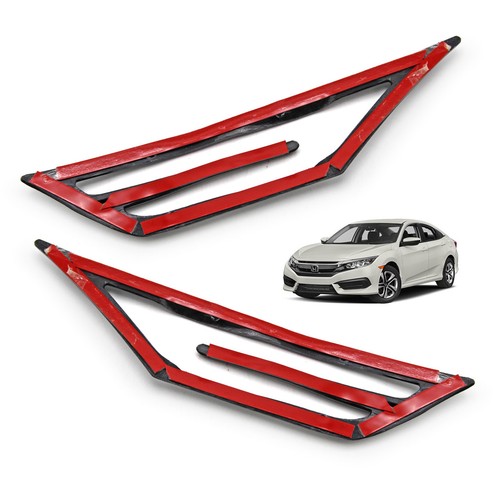 Fits Honda Civic 2016 2017 2018 Indicator Signal Lamp Light Cover Carbon Black
