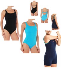 SPORT BADEANZUG SCHWIMMANZUG SCHWIMMER 36 38 40 42 44 46 48 50 52 SCHWARZ DAMEN