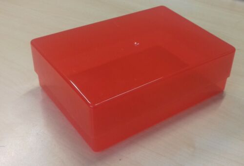 5x/10x/25x A6 Plastic Boxes for Stationery RED & YELLOW PAPER STORAGE CRAFTS 