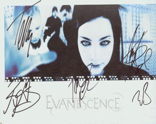 Evanescence 8 x 10 Autograph Reprint Amy Lee +3 Terry Balsamo Will Boyd