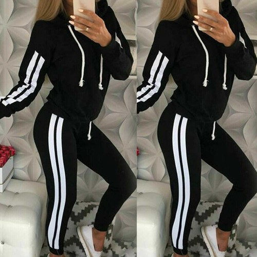 Women 2PCS Tracksuits Set Loungewear Ladies Hoodies Top Pants Lounge Wear Suit