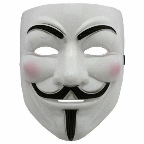 V For Vendetta With Eyeliner GUY FAWKES  Adult Party Costume Halloween Mask