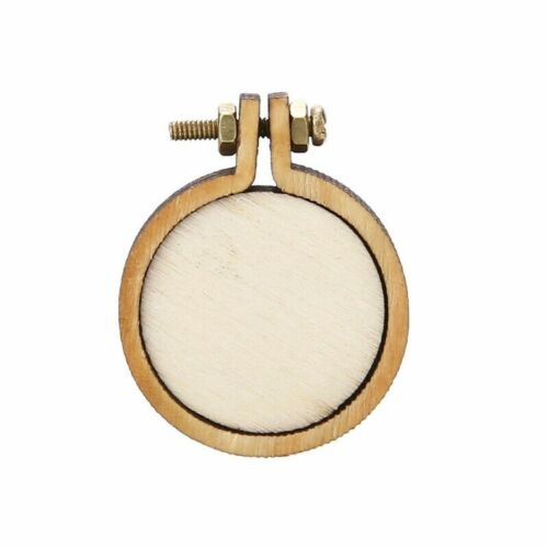 20Pcs 2.5cm Mini Embroidery Hoop Ring Wooden Hand Crafts Cross Stitch Frame Tool 