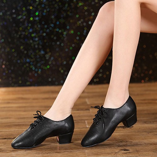 New Women Dance Shoes Soft Split Sole Ballroom Dancing Practice Shoes Low Heel