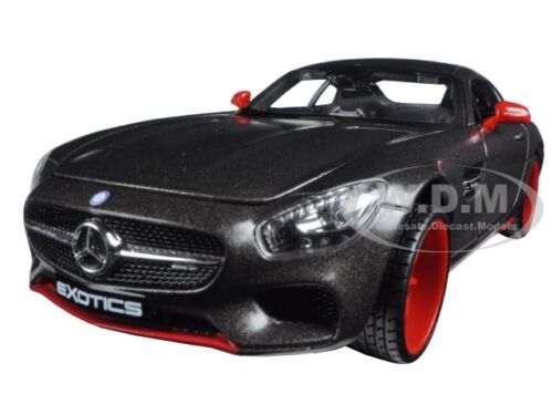MERCEDES AMG GT "EXOTICS" BLACK 1/24 DIECAST MODEL CAR BY MAISTO 32505 