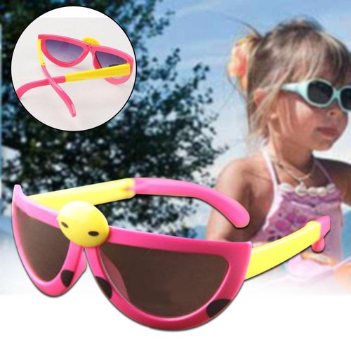 Novelty Baby Kids Boys Girls Foldable Cute UV400 Ladybug Sunglasses Goggles Gift