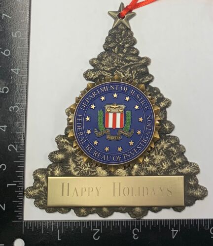 Details about  / DOJ FBI Federal Bureau of Investigation 3D Christmas Ornament w 2.5/" Emblem