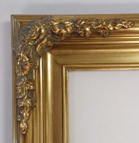 Wood//Gesso Details about  / Picture Frame 11x14/" Ornate Gold Color #B6G Corner Flourishes
