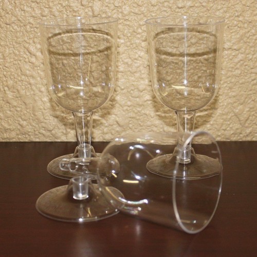Plastic Wine Glasses Champagne Flutes Wedding Party Disposable Cups 60pcs Clear